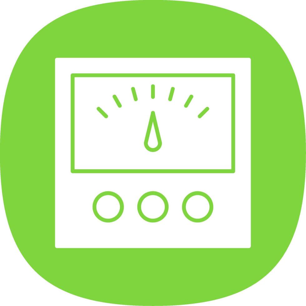 Voltage Indicator Glyph Curve Icon vector