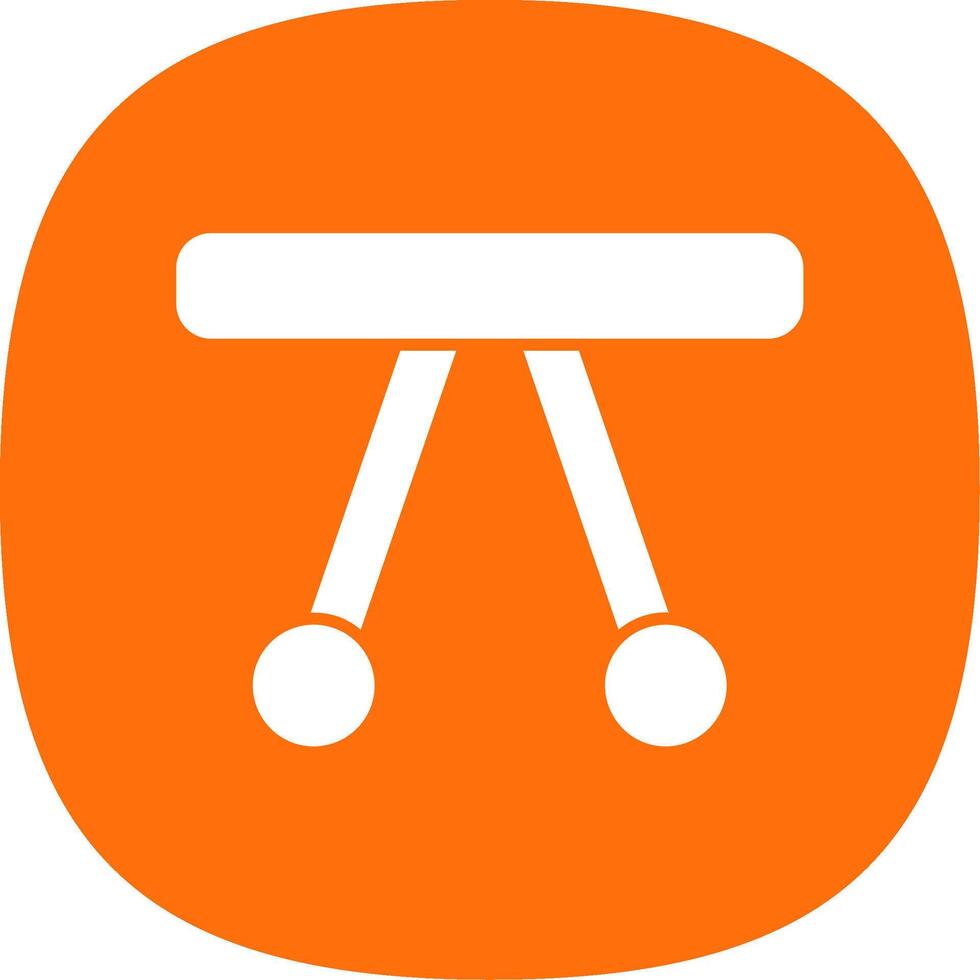 Swinging Cradle Glyph Curve Icon vector
