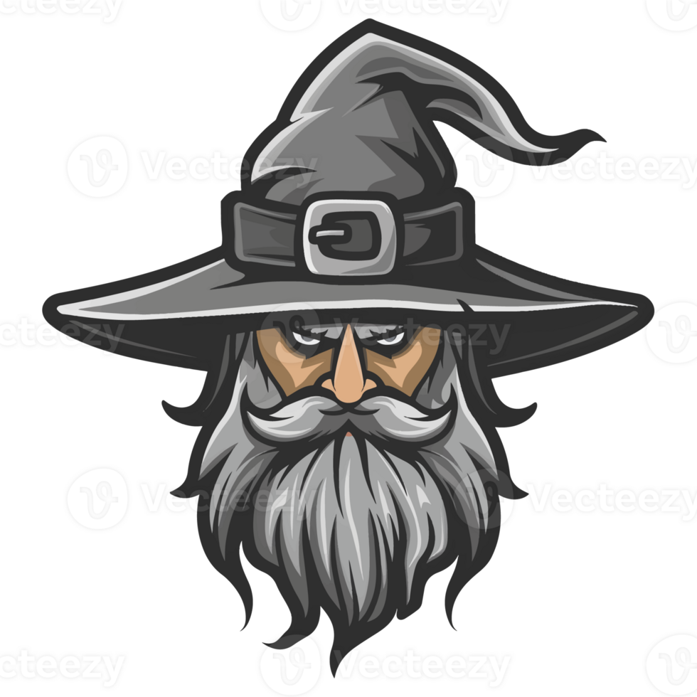 Collection of Wizard Head Logo Designs Isolated png