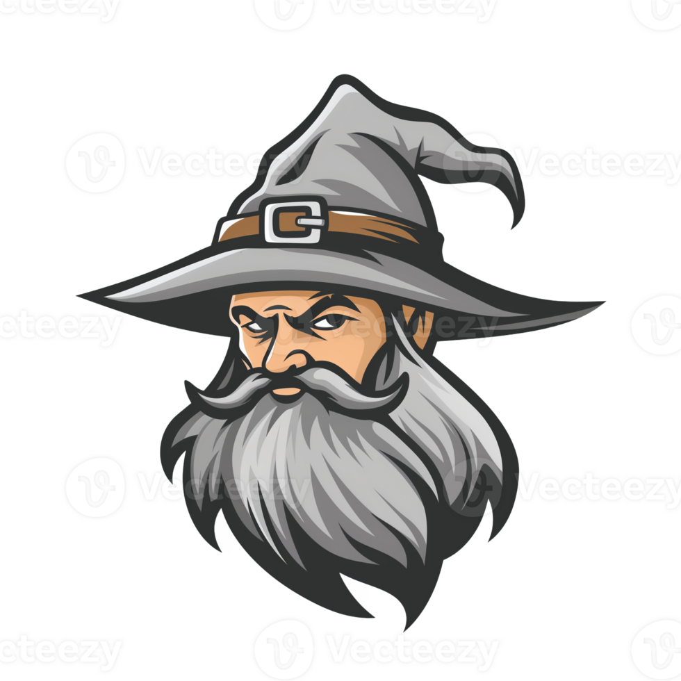 Collection of Wizard Head Logo Designs Isolated png