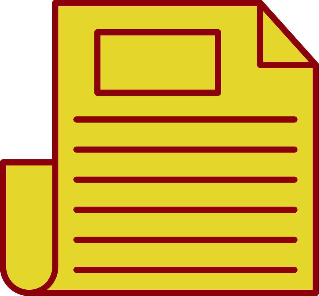 Document Line Two Color Icon vector