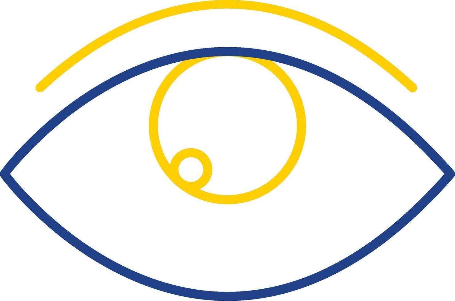 Eye Line Two Color Icon vector