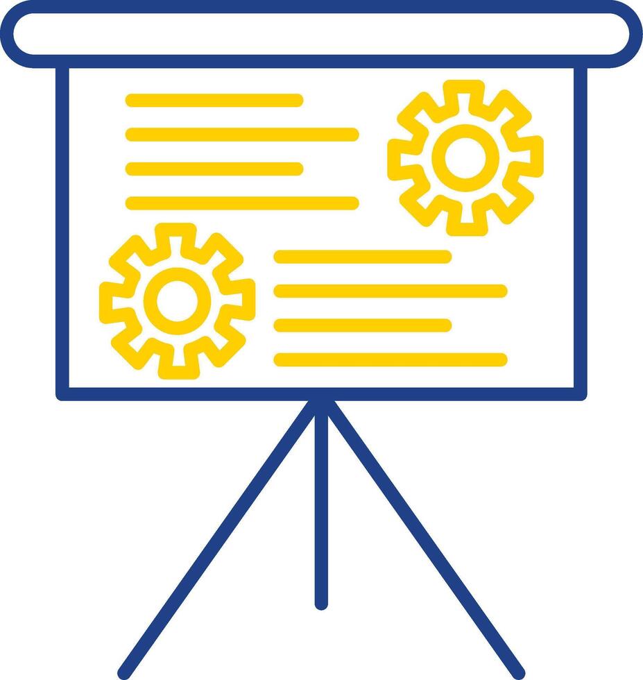 Presentation Line Two Color Icon vector
