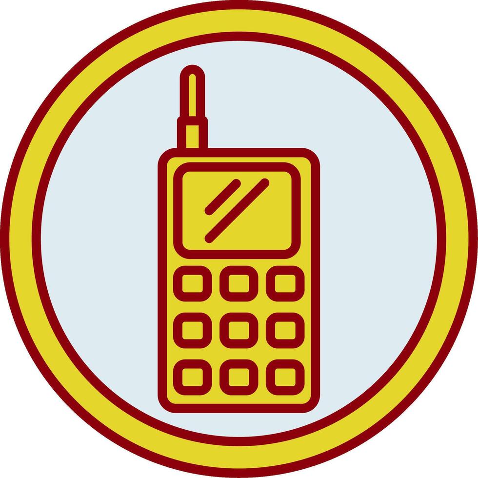 Walkie Talkie Line Two Color Icon vector