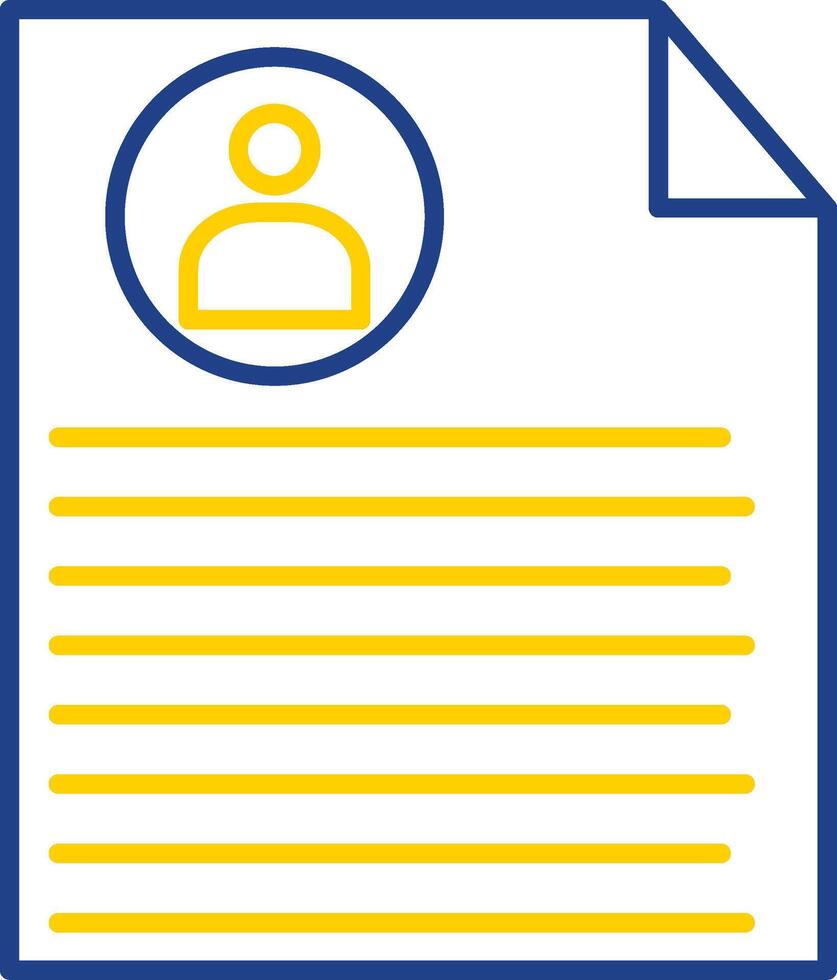 Curriculum Vitae Line Two Color Icon vector
