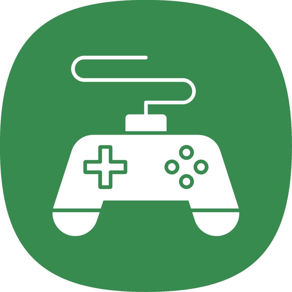 Game Console Glyph Curve Icon vector