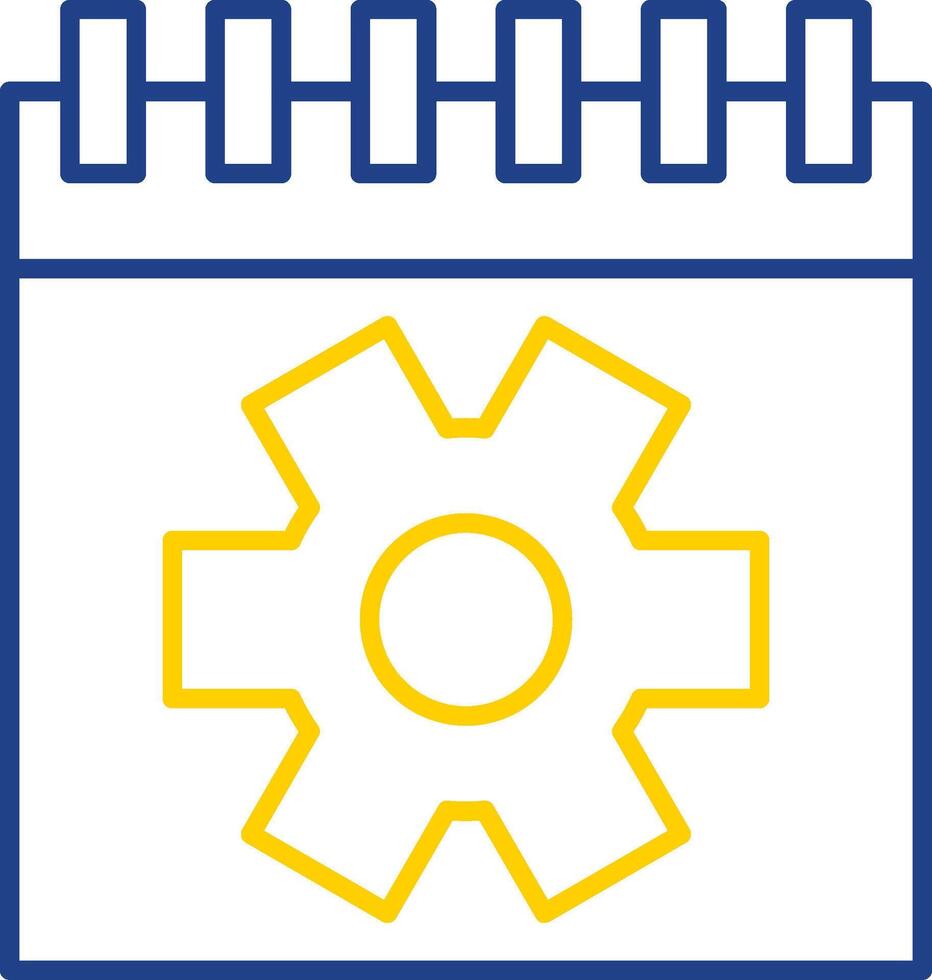 Calendar Line Two Color Icon vector