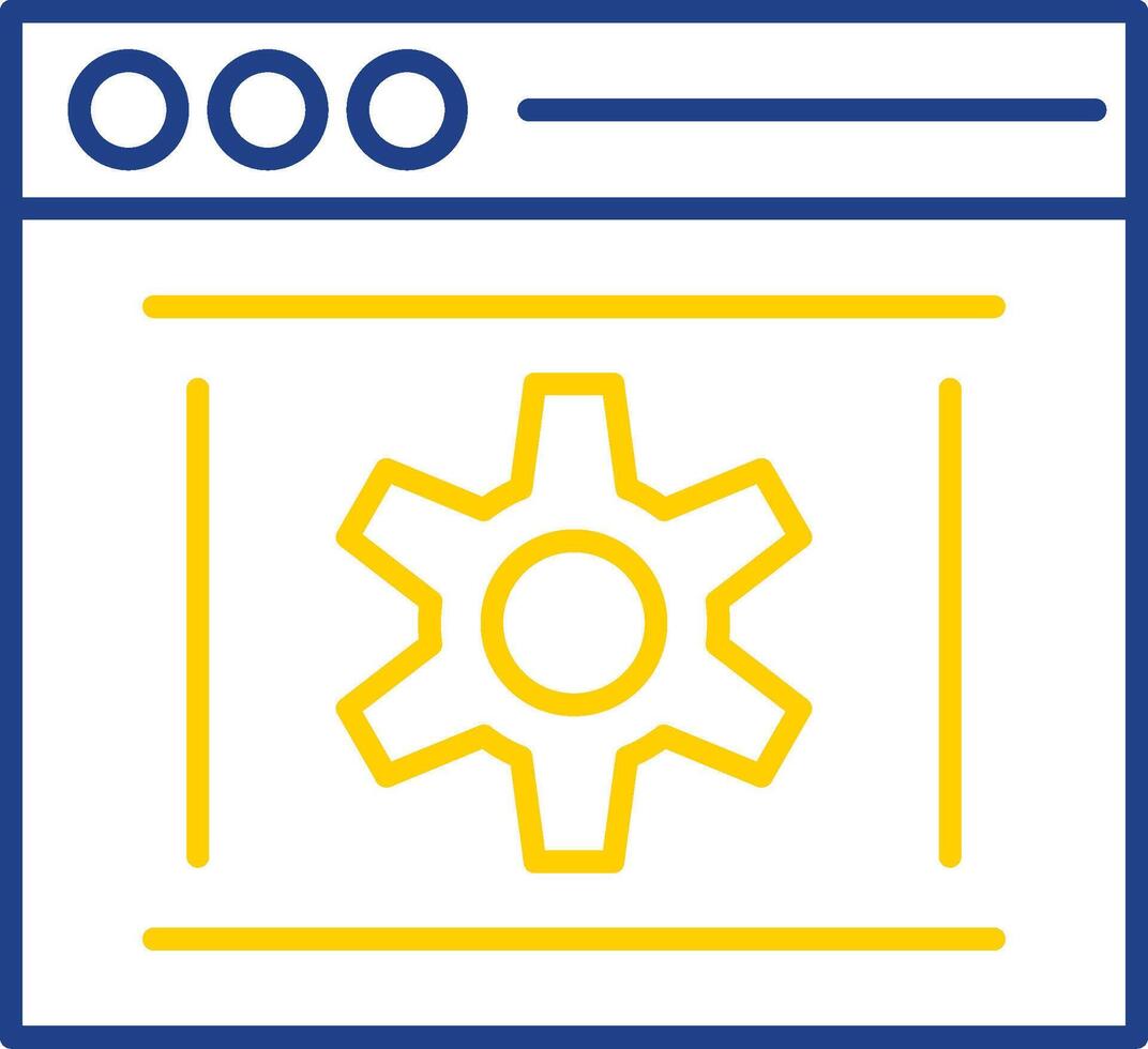 Optimization Line Two Color Icon vector