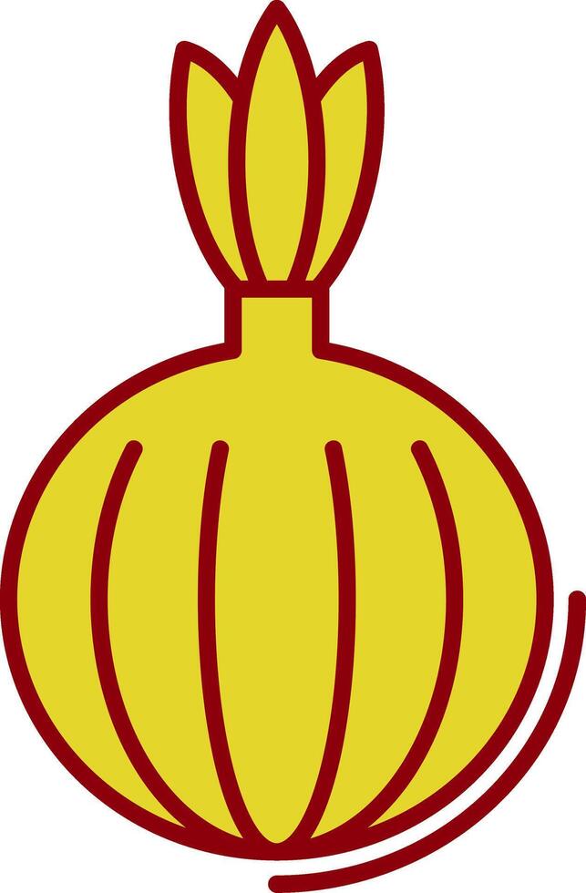 Onion Line Two Color Icon vector