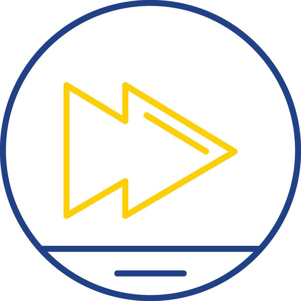 Skip Line Two Color Icon vector
