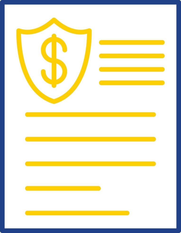 Insurance Line Two Color Icon vector