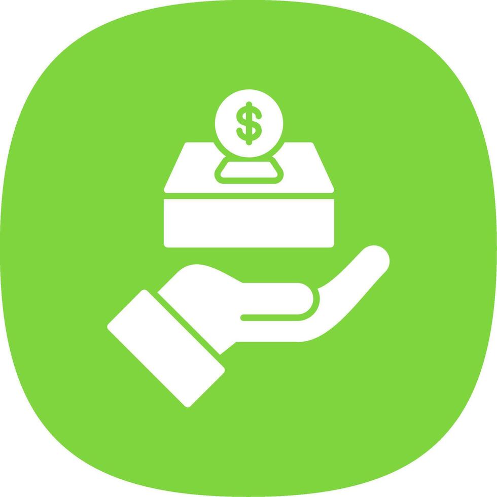 Donate Glyph Curve Icon vector