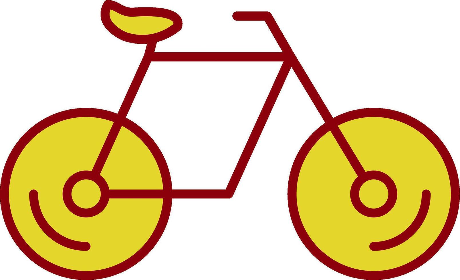 Bicycle Glyph Curve Icon vector