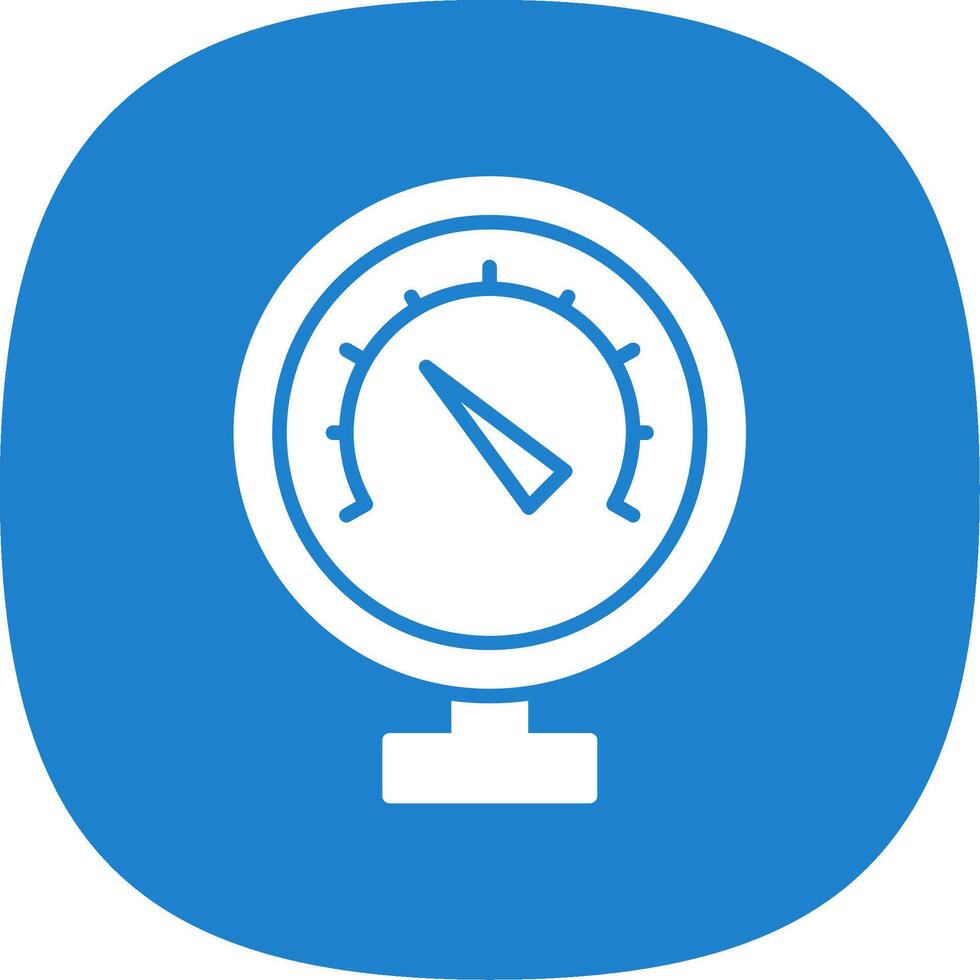 Pressure Meter Glyph Curve Icon vector