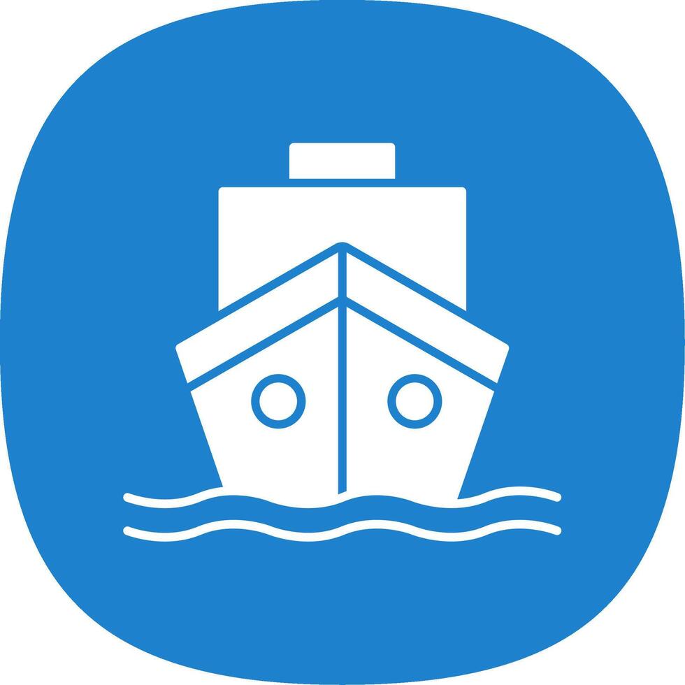 Shipping Glyph Curve Icon vector