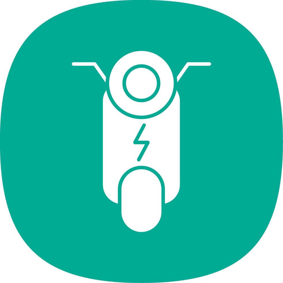 Scooter Glyph Curve Icon vector