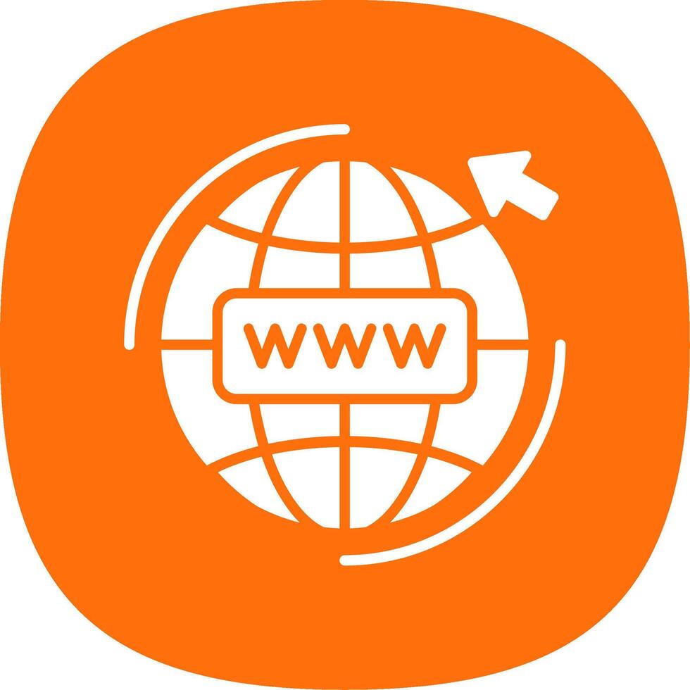 Website Glyph Curve Icon vector