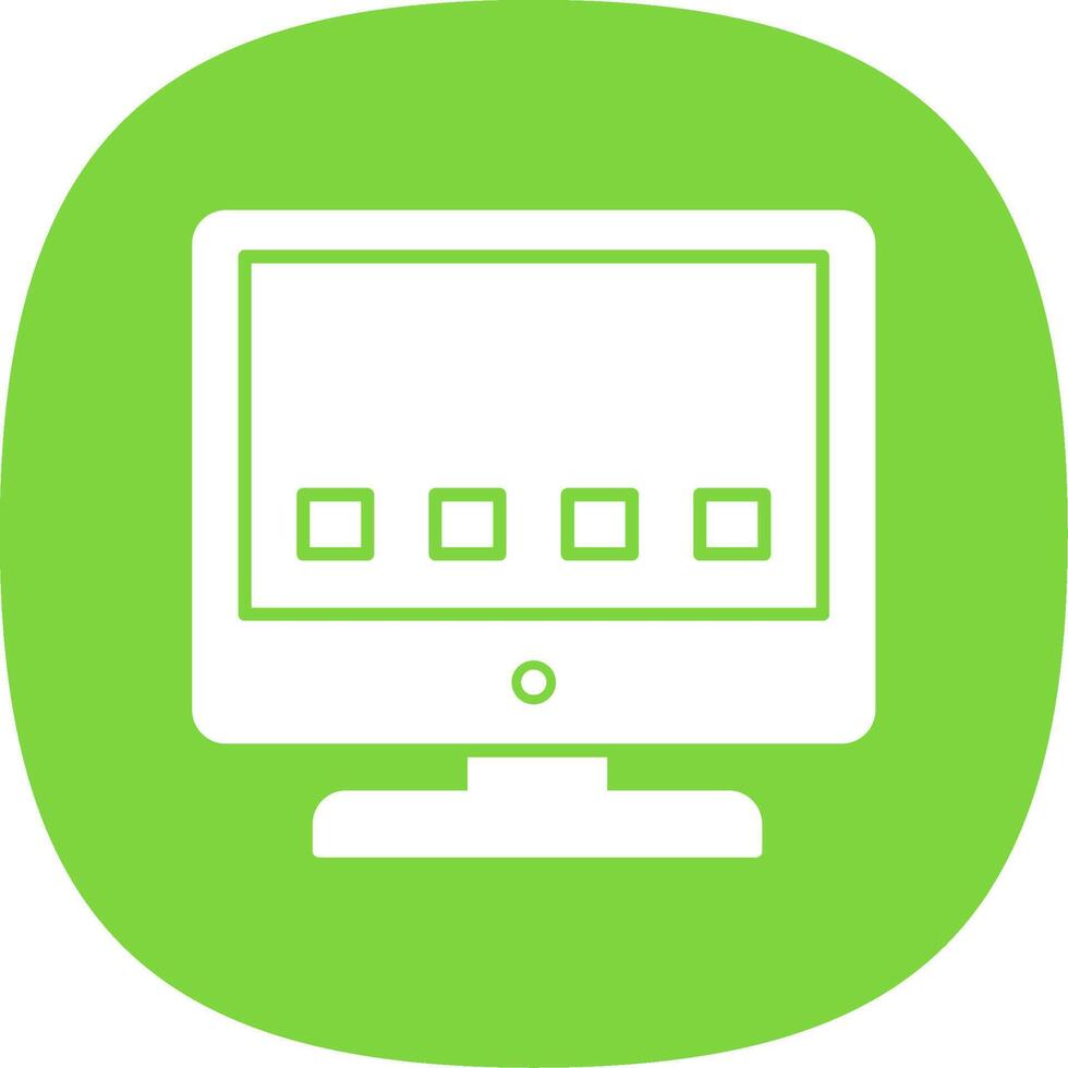 Computer Glyph Curve Icon vector