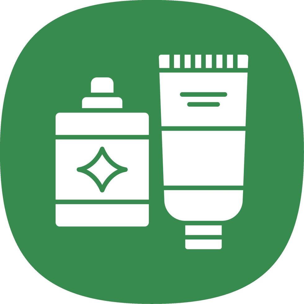 Hygiene Product Glyph Curve Icon vector