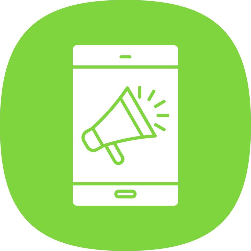 Marketing Glyph Curve Icon vector