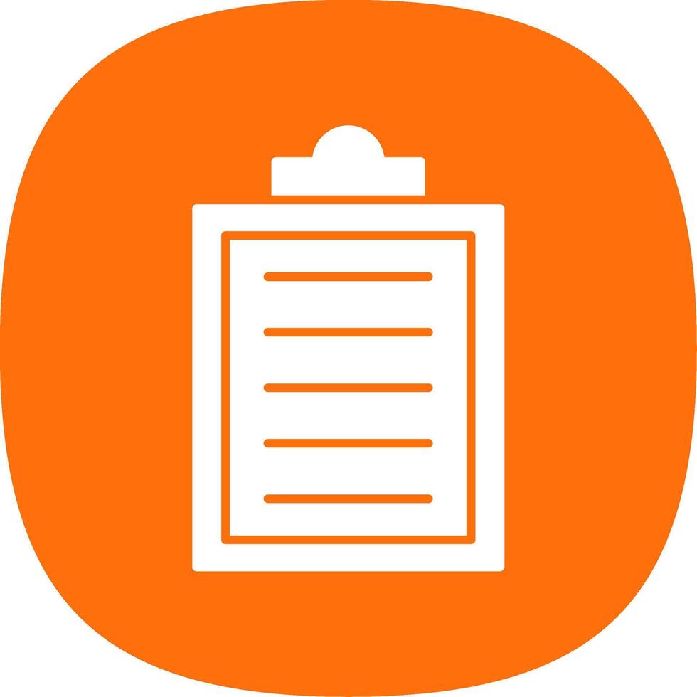 Clipboard Glyph Curve Icon vector