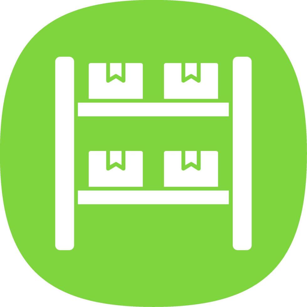 Boxes Glyph Curve Icon vector