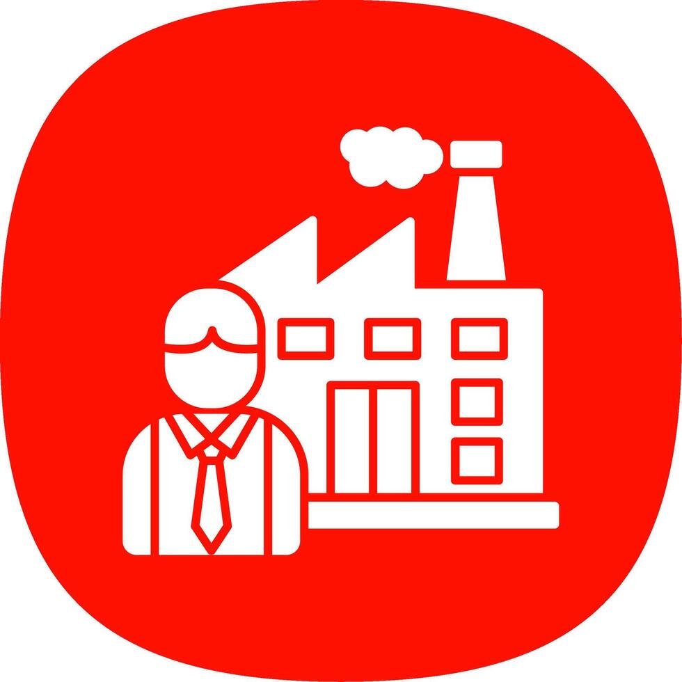 Employee Glyph Curve Icon vector