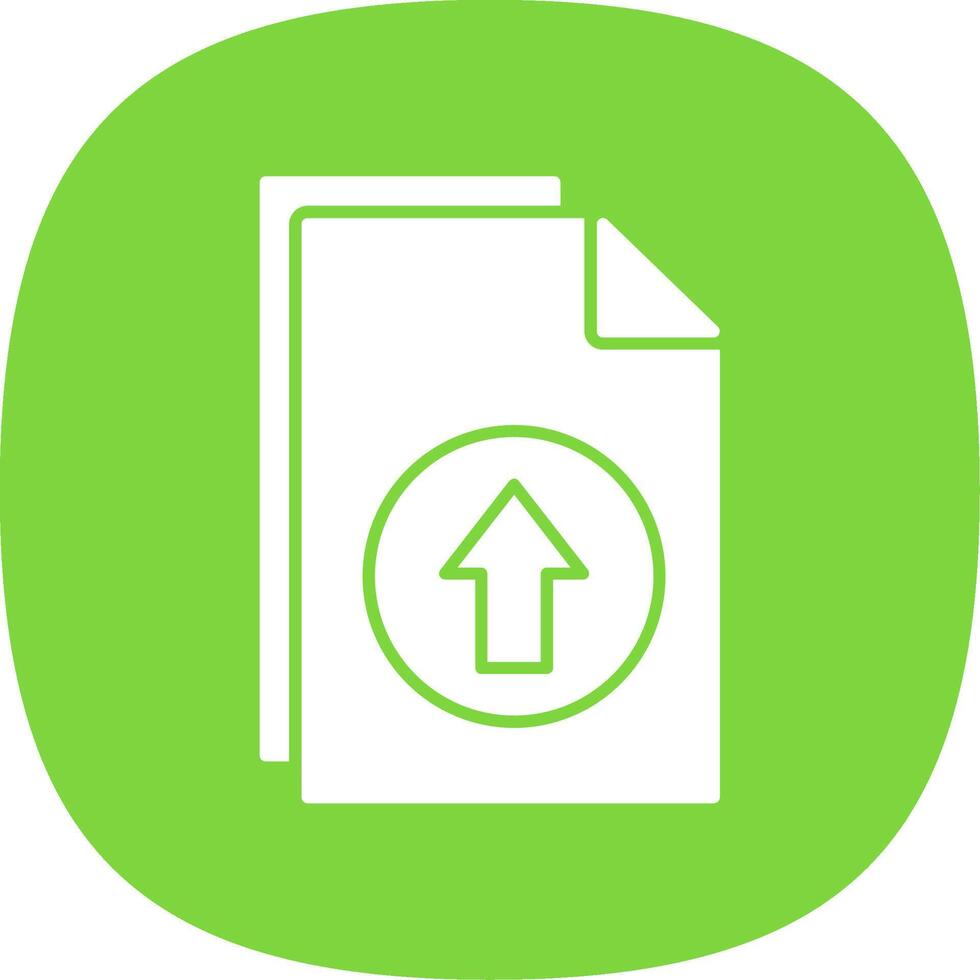 Upload Glyph Curve Icon vector