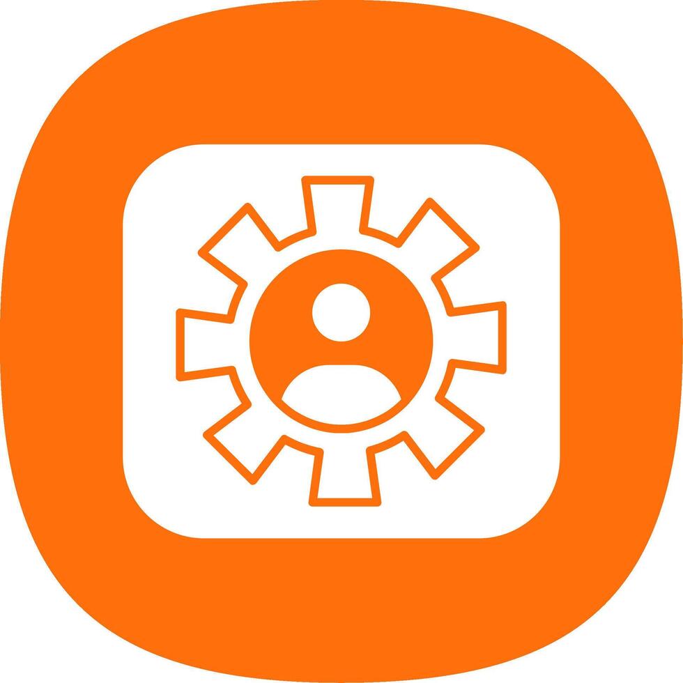 Setting Glyph Curve Icon vector