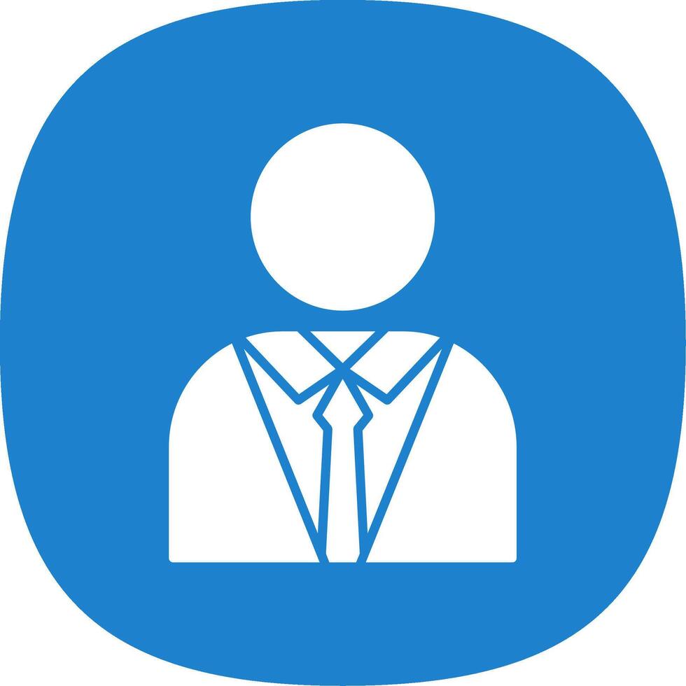 Student Glyph Curve Icon vector