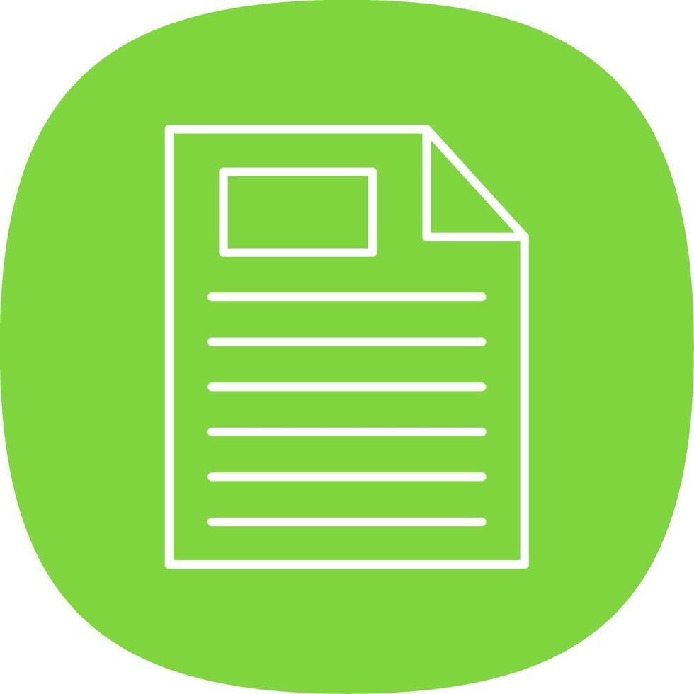 Document Line Curve Icon vector