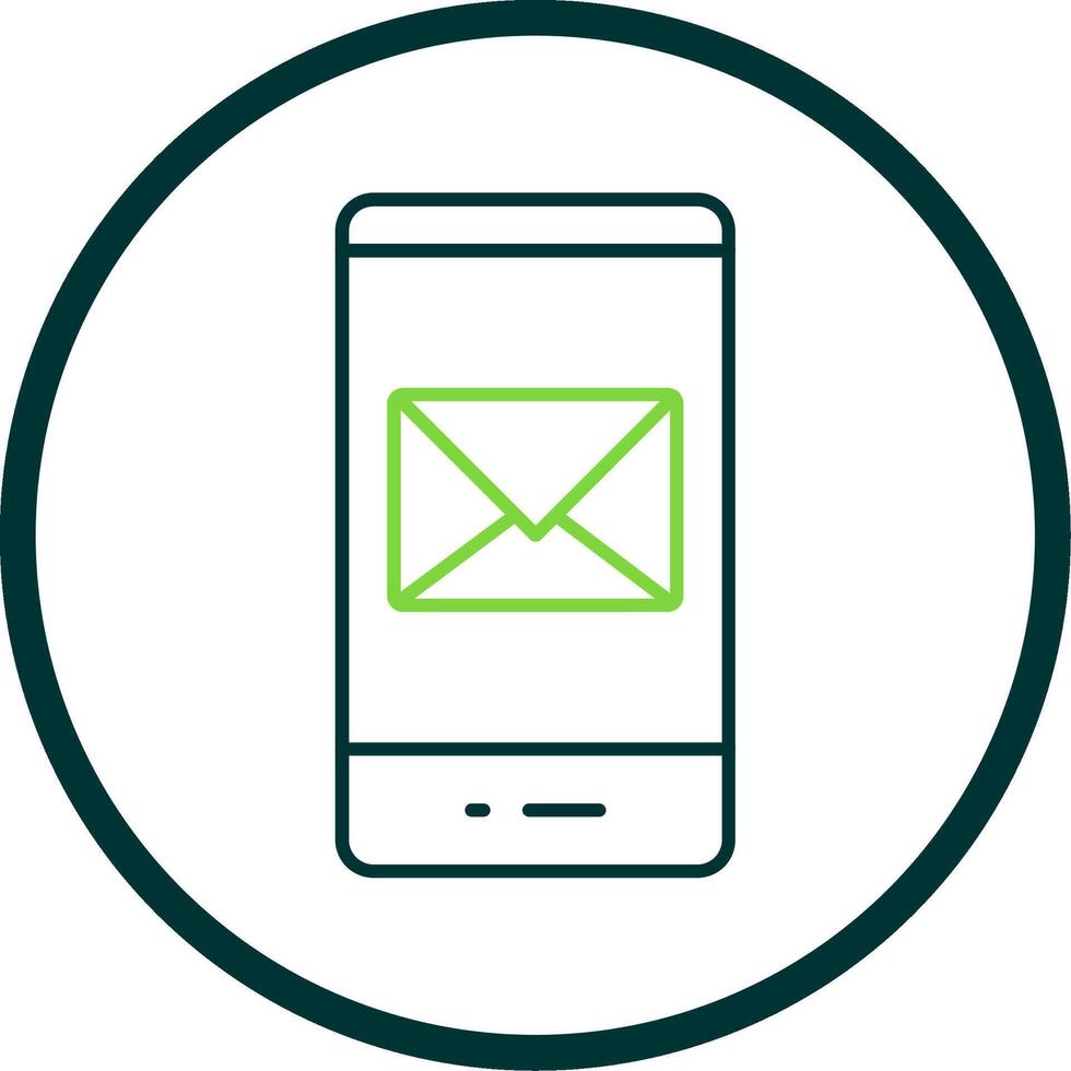 Mail Line Circle Icon vector