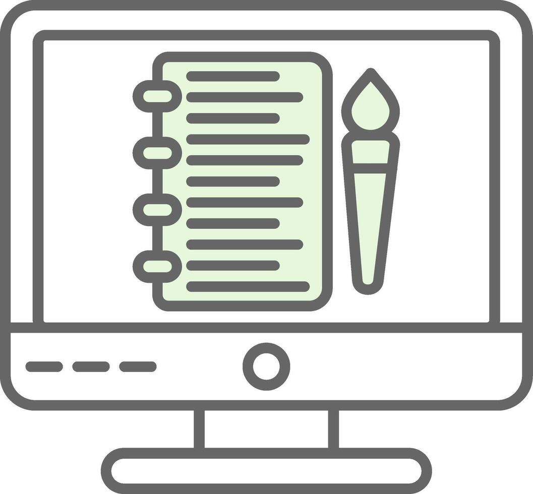 Sketchbook Fillay Icon vector