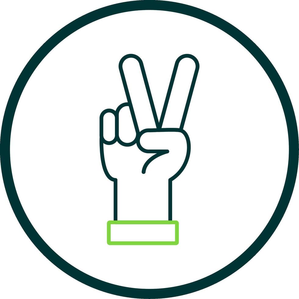 Peace Line Circle Icon vector