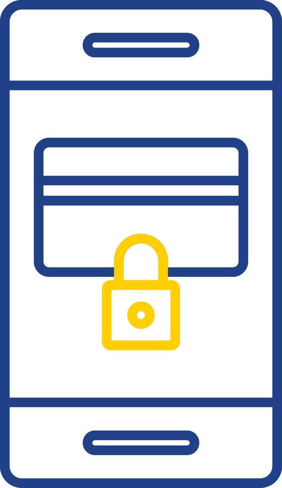 Secure Payment Line Two Color Icon vector