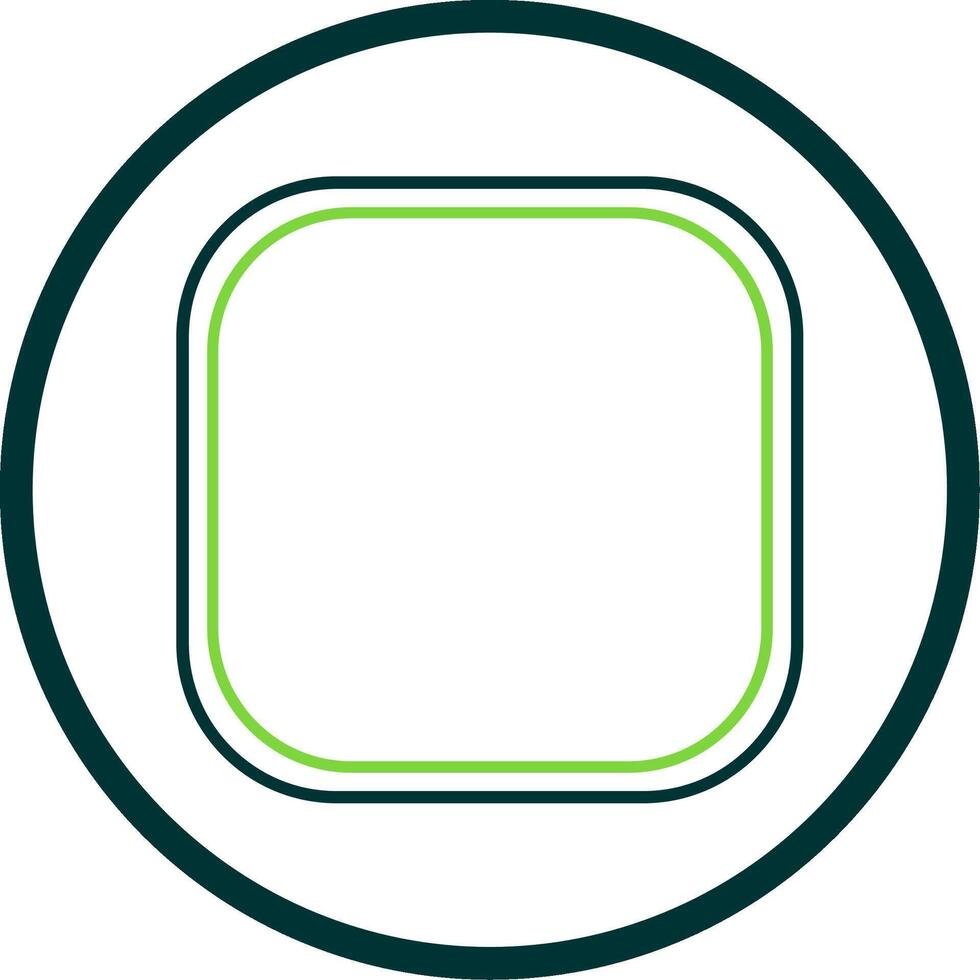 Round Corner Line Circle Icon vector