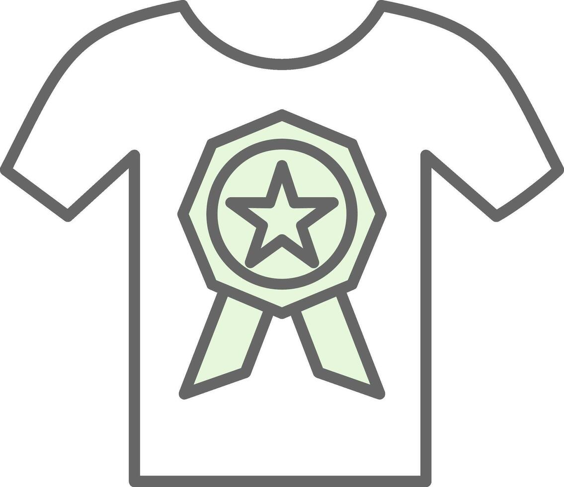 t camisa relleno icono vector