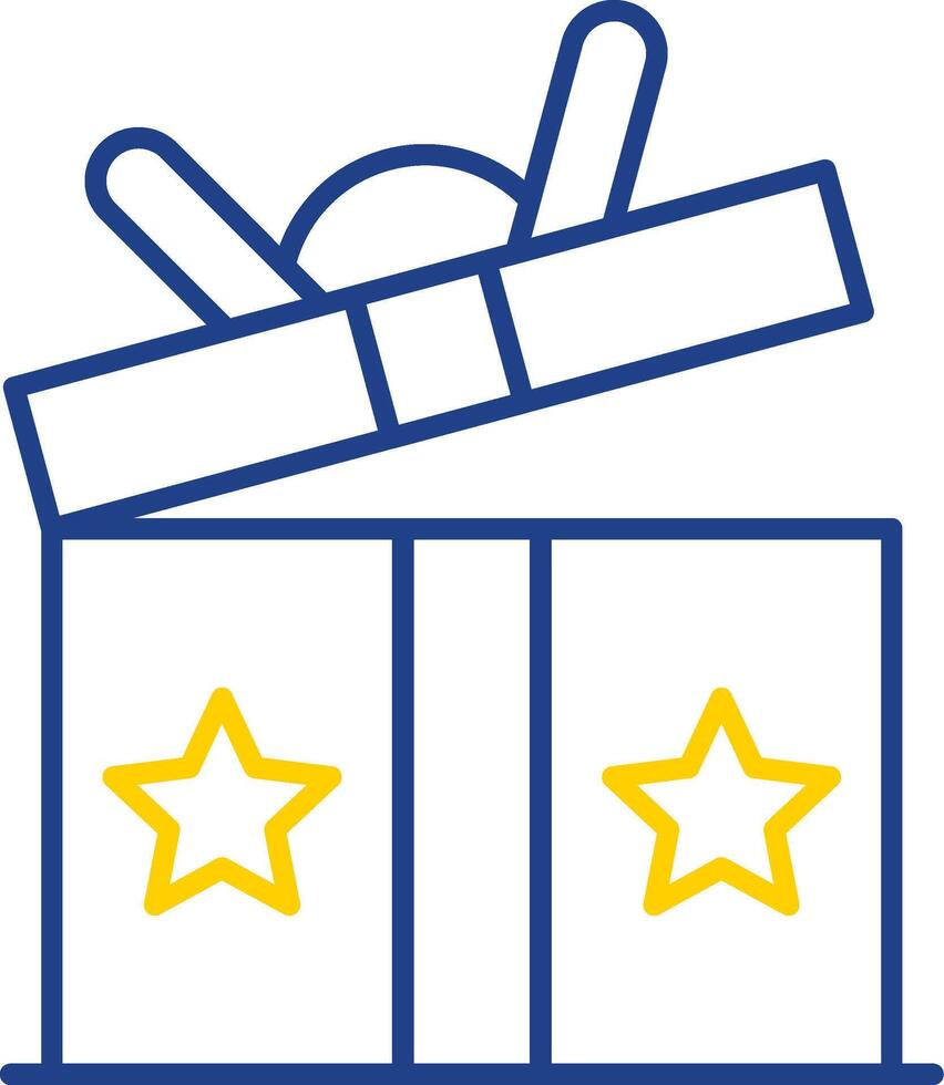 Gift Line Two Color Icon vector