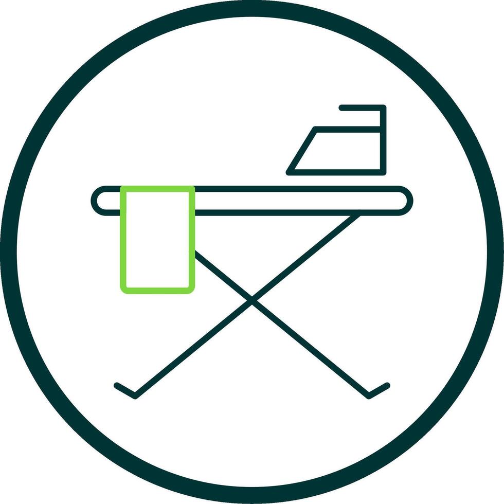 Iron Board Line Circle Icon vector