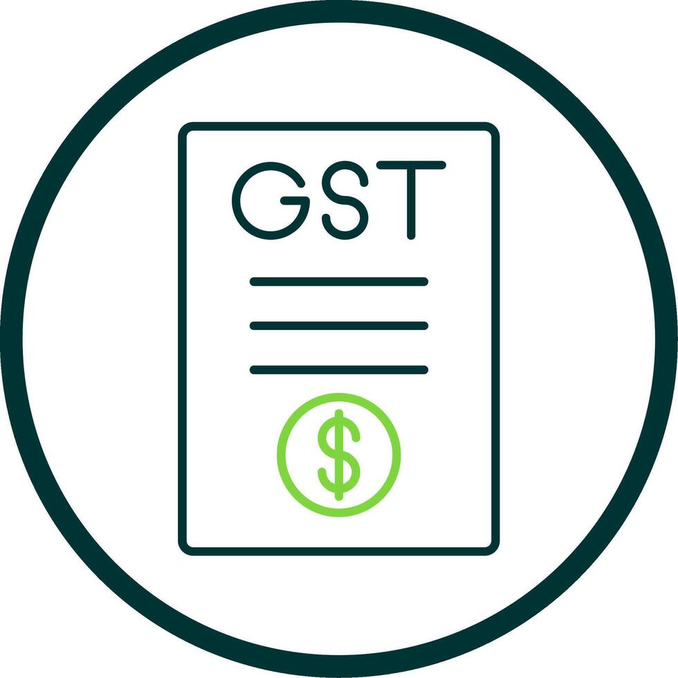 Gst Line Circle Icon vector