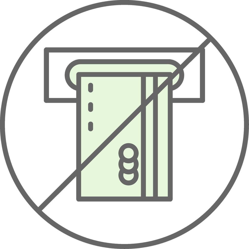 No Credit Card Fillay Icon vector