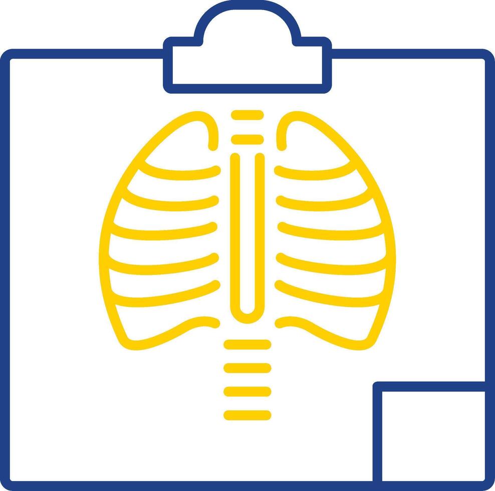 Radiology Line Two Color Icon vector