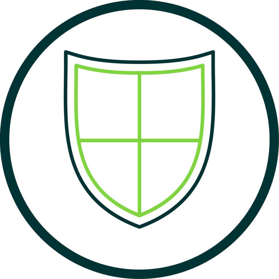 Shield Line Circle Icon vector