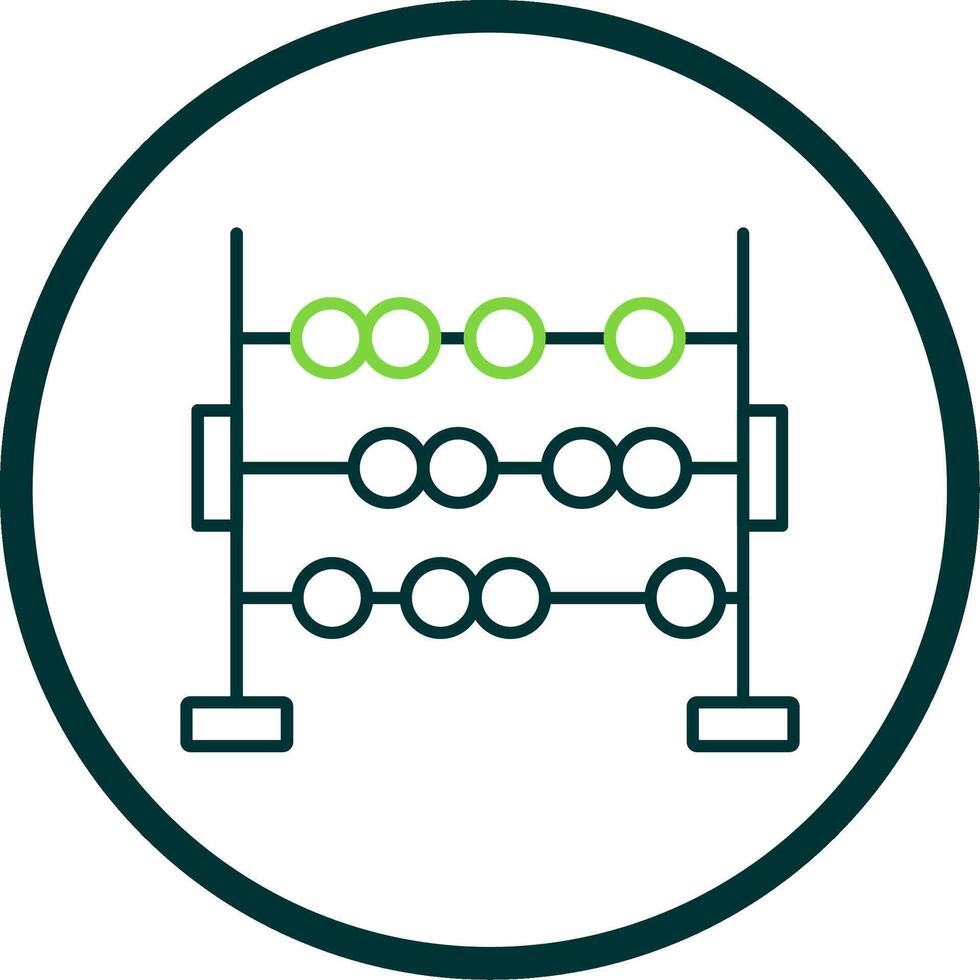 Abacus Line Circle Icon vector