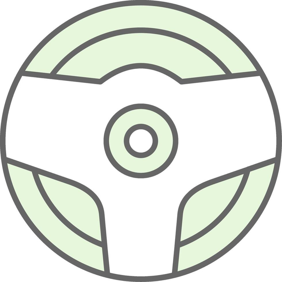 Steering Wheel Fillay Icon vector
