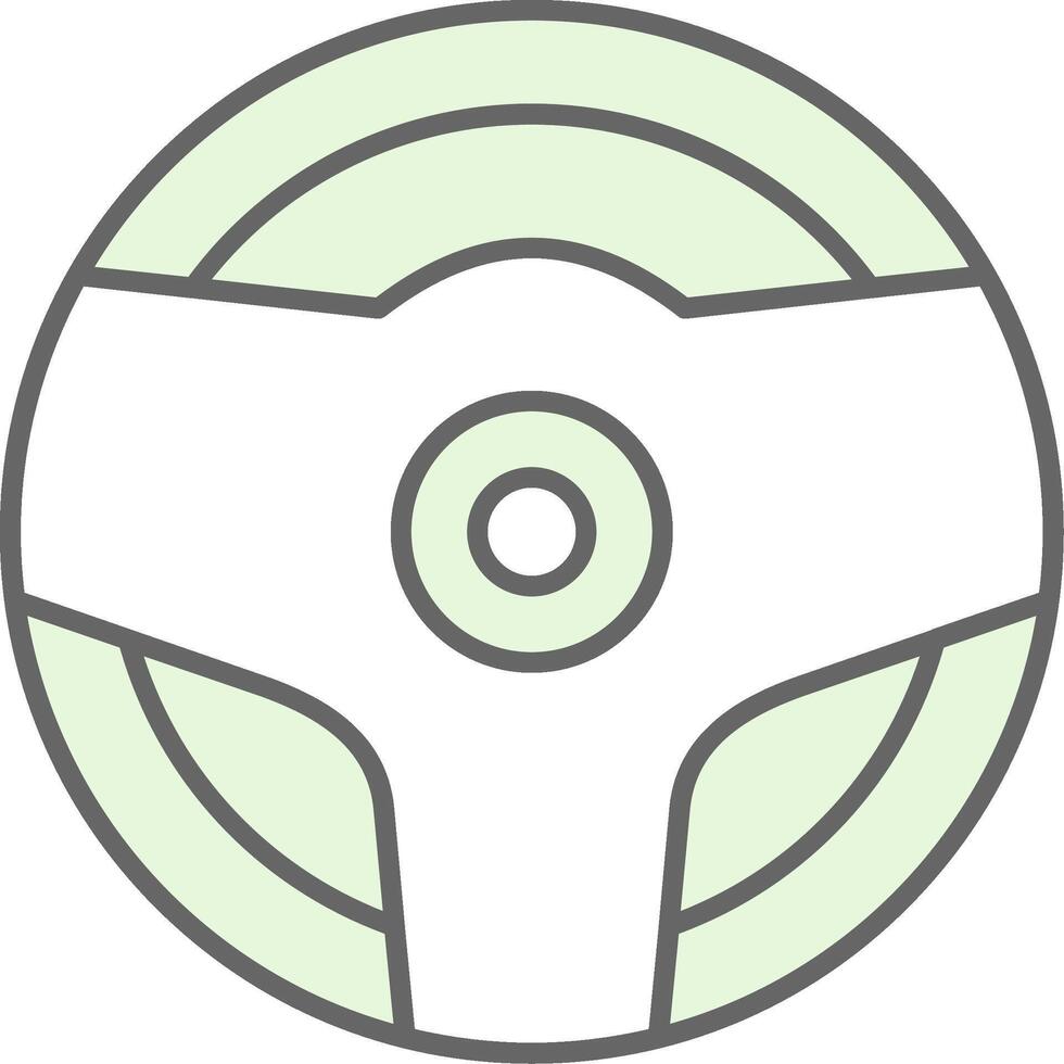 Steering Wheel Fillay Icon vector