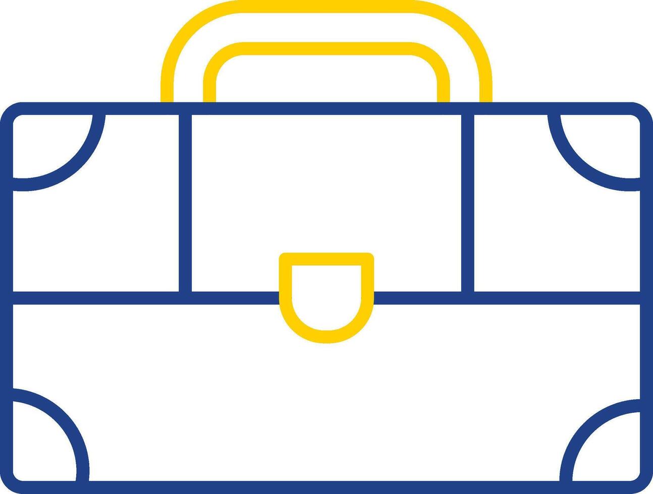 Suitcase Line Two Color Icon vector