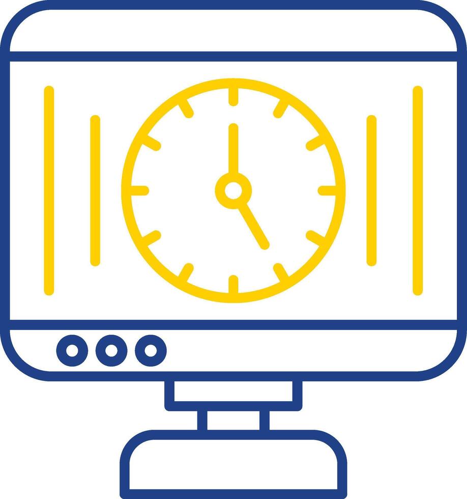 Time Management Line Two Color Icon vector