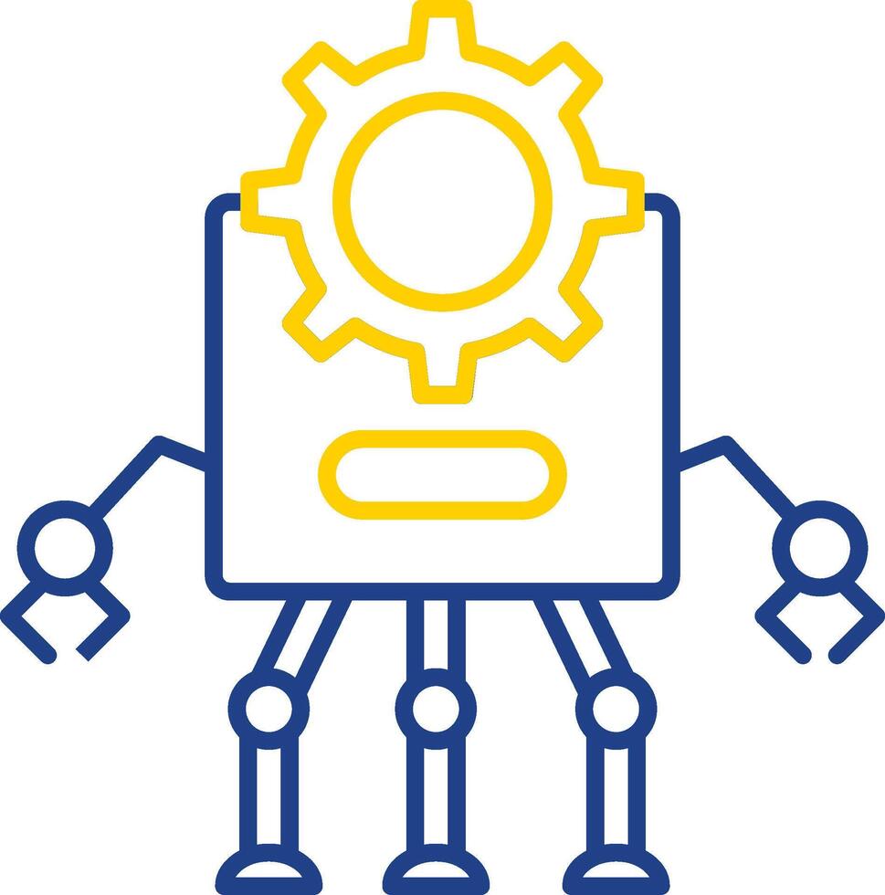 Robot Line Two Color Icon vector