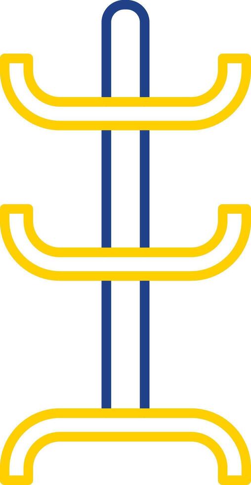 Coat Rack Line Two Color Icon vector